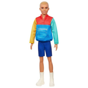 Barbie Fashionistas Lalka Stylowy Ken Kolorowa bluza/Blond włosy GRB88