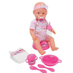 SIMBA New Born Baby Lalka funkcyjna 43 cm z nocnikiem 503-9005