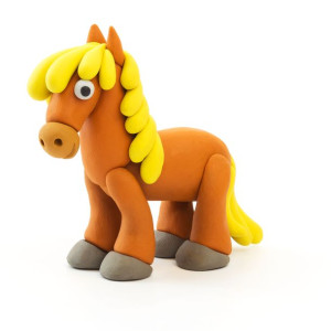 TM Toys Hey Clay Masa plastyczna Zwierzęta Farma Koń HCLMN002