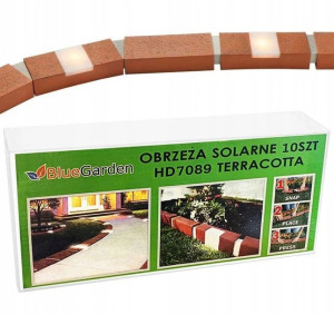 Obrzeże Trawnikowe Ogrodowe Brązowe Solarne 10 SZT