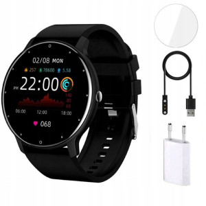 Smartwatch Zegarek Na Ręke Wielofunkcyjny Zestaw Ładowarka Szkło Kabel