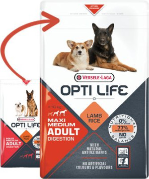 VERSELE-LAGA Opti Life Adult Digestion Medium&Maxi 12,5kg + Advantix - dla