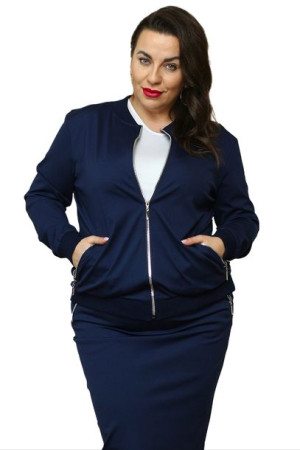 Bluza JOANNA bomberka z polo granat 40
