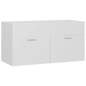 Szafka pod umywalkę, biała, 90x38,5x46 cm, płyta wiórowa