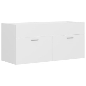 Szafka pod umywalkę, biała, 100x38,5x46 cm, płyta wiórowa