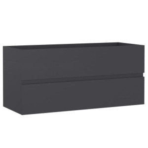 Szafka pod umywalkę, szara, 100x38,5x45 cm, płyta wiórowa