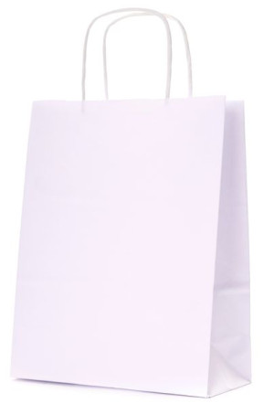 Torba Papierowa 18x8x22 cm TORBY eko TOREBKI a5 małe białe 25sztuk
