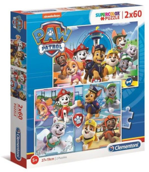 Puzzle 2x60 Super Color - Psi Patrol - Clementoni - 21617
