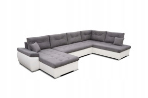Duży Narożnik U Funkcja Spania Pojemnik Sofa Avoca