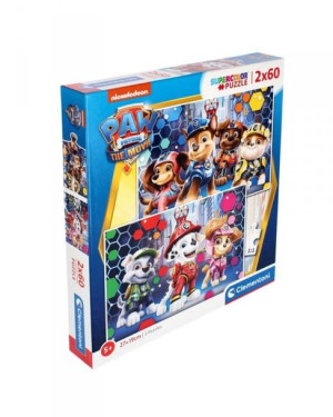 Puzzle Supercolor - Psi Patrol Film - 2x60 Elementy - Clementoni - 24787