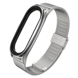 Bransoleta Milaneseband Xiaomi Mi Band 3/4/5/6 Silver