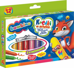 BAMBINO Kredki w sztyfcie 12 kolorów