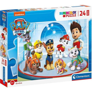 Puzzle 24 El - Supercolor Maxi - Psi Patrol - Clementoni - 24211