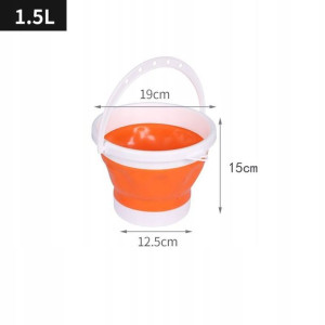 Silikonowe wiadro składane 1.5L
