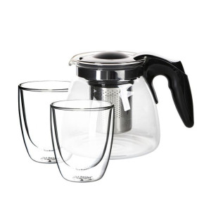 Andrea Zestaw Dzbanek 900 Ml + 2 X Szklanka Termiczna 300 Ml