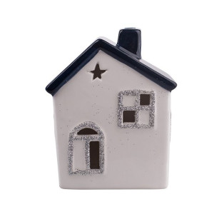 Domek Oświetlenie Led Granatowy Dach 9,5x7x12 Cm