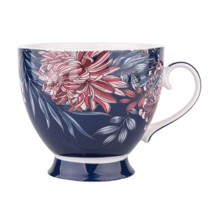 Filiżanka do kawy i herbaty porcelanowa Margo 350 ml granatowa