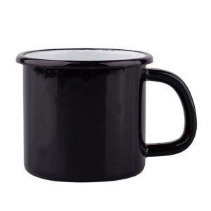 Kubek emaliowany Silesia czarny 0,3 l