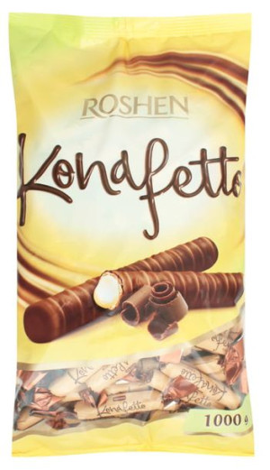 Konafetto Nero 1kg Rurki 1000g Roshen