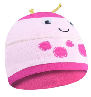 Yo! Czapka bawełniana BIEDRONKA na wiosnę 36-38 cm