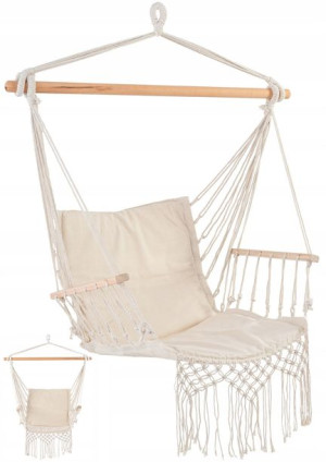 Krzesło brazylijskie fotel wiszący huśtawka BOHO