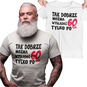 Koszulka na urodziny na 60 sześćdziesiątkę z nadrukiem