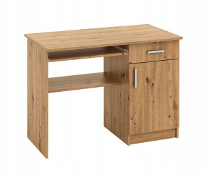 Biurko komputerowe 100 cm z półką dąb artisan 1-AB