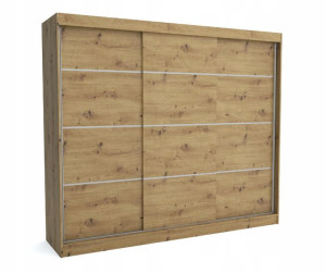 Szafa trzydrzwiowa przesuwna 250 cm dąb artisan ML