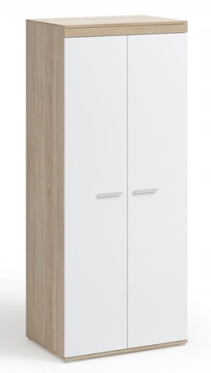 Szafa z drążkiem 80 cm biały mat + dąb sonoma NV-4