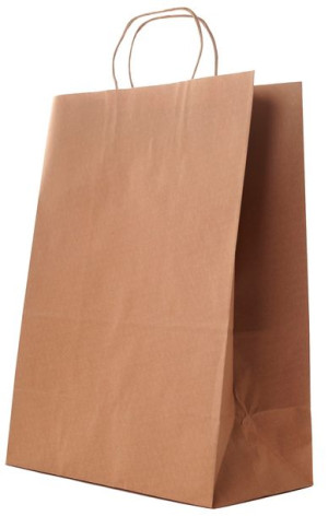 Torba PAPIEROWA 30x17x42 cm TORBY ekologiczne TOREBKI  brąz 75 sztuk