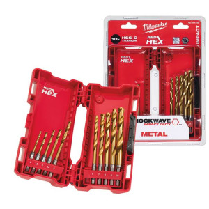 Zestaw wierteł do metalu 3-10mm HEX Milwaukee (10)