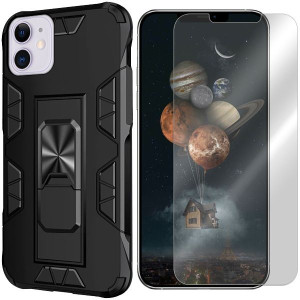 Etui Do Iphone 12 Pokrowiec Obudowa Stand + Szkło
