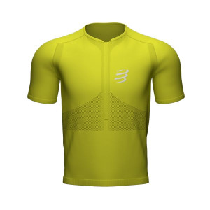 COMPRESSPORT Koszulka biegowa TRAIL HALF-ZIP FITTED SS TOP żółty