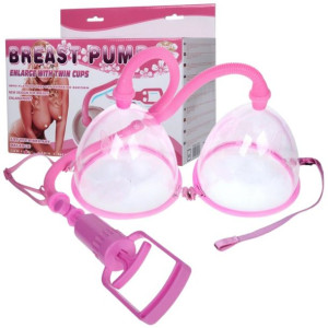 BAILE - Breast Pump Twin Cups Klasyczna pompka do piersi, Różowa
