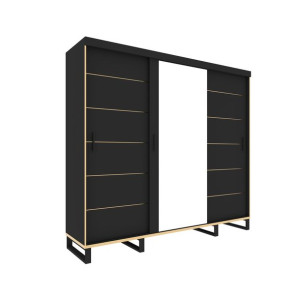 3 - Drzwiowa Szafa Ubraniowa Grey 250x226x62