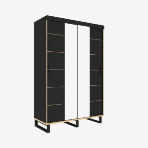 Szafa Dwudrzwiowa Grey 150x226 Szuflady Lustro