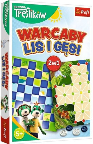 WARCABY +LIS I GĘSI gra planszowa klasyka 2 GRY Trefliki