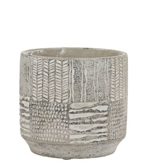 Betonowa osłonka na doniczkę szara śr. 15 cm