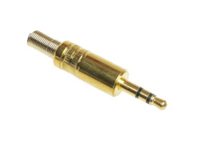 Wtyk jack 3,5mm STEREO METAL złoty/1290
