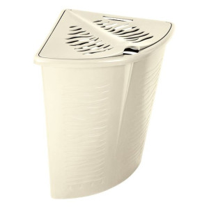 Narożny kosz na bieliznę Zebra 45L BranQ beżowy