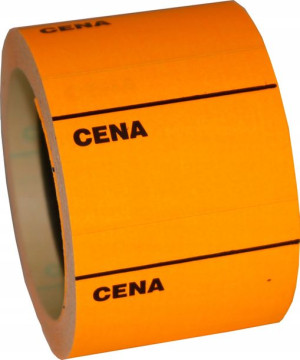 Etykieta Cenowa C 40x30mm Pomarańczowa 300szt