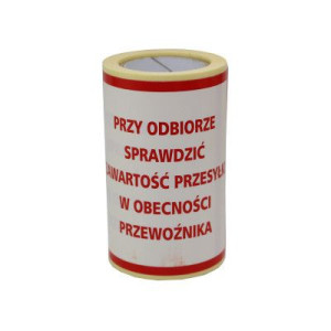 Etykiety 100x100mm Sprawdź Zawartość 1000szt