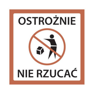 Etykiet 100x100mm Ostrożnie Nie Rzucać 500szt