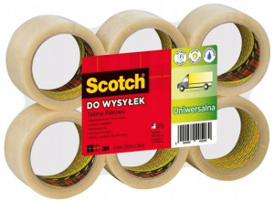 Taśma Pakowa 3m Scotch 371 Transparent 50mmx66m X6