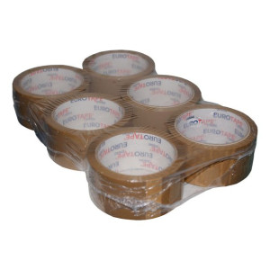 Taśma Pakowa Eurotape Strong Brązowa 48/60 X 6szt