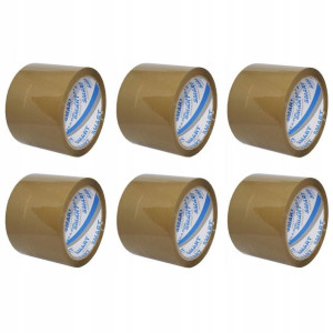 Taśma Pakowa Smart Solvent Brązowa 75mm/60 6szt