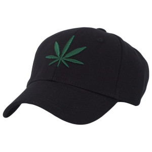 Czapka z daszkiem WEED czarna