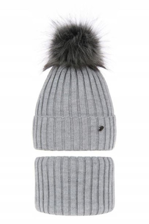 Czapka Komin Komplet Zestaw na zimę Wilma 46-48 cm