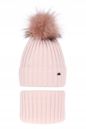 Czapka Komin Komplet Zestaw na zimę Wilma 46-48 cm