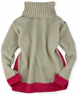 Okazja sweter sweterek zimowy golf 128 cm 7-8 lat